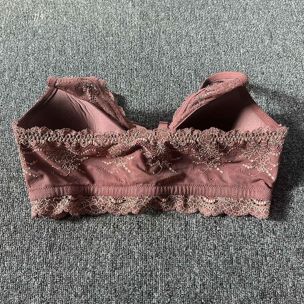 SPANX Dusty Rose Lace-Trim Wireless Bra - Picture 2 of 8